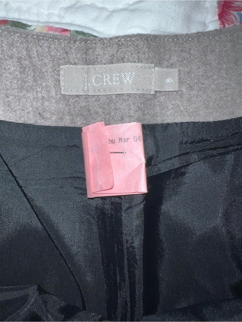 J. Crew Wool Cashmere Blend Sailor Pants Grey Wide Leg High Rise Side Button 8 - Picture 10 of 12